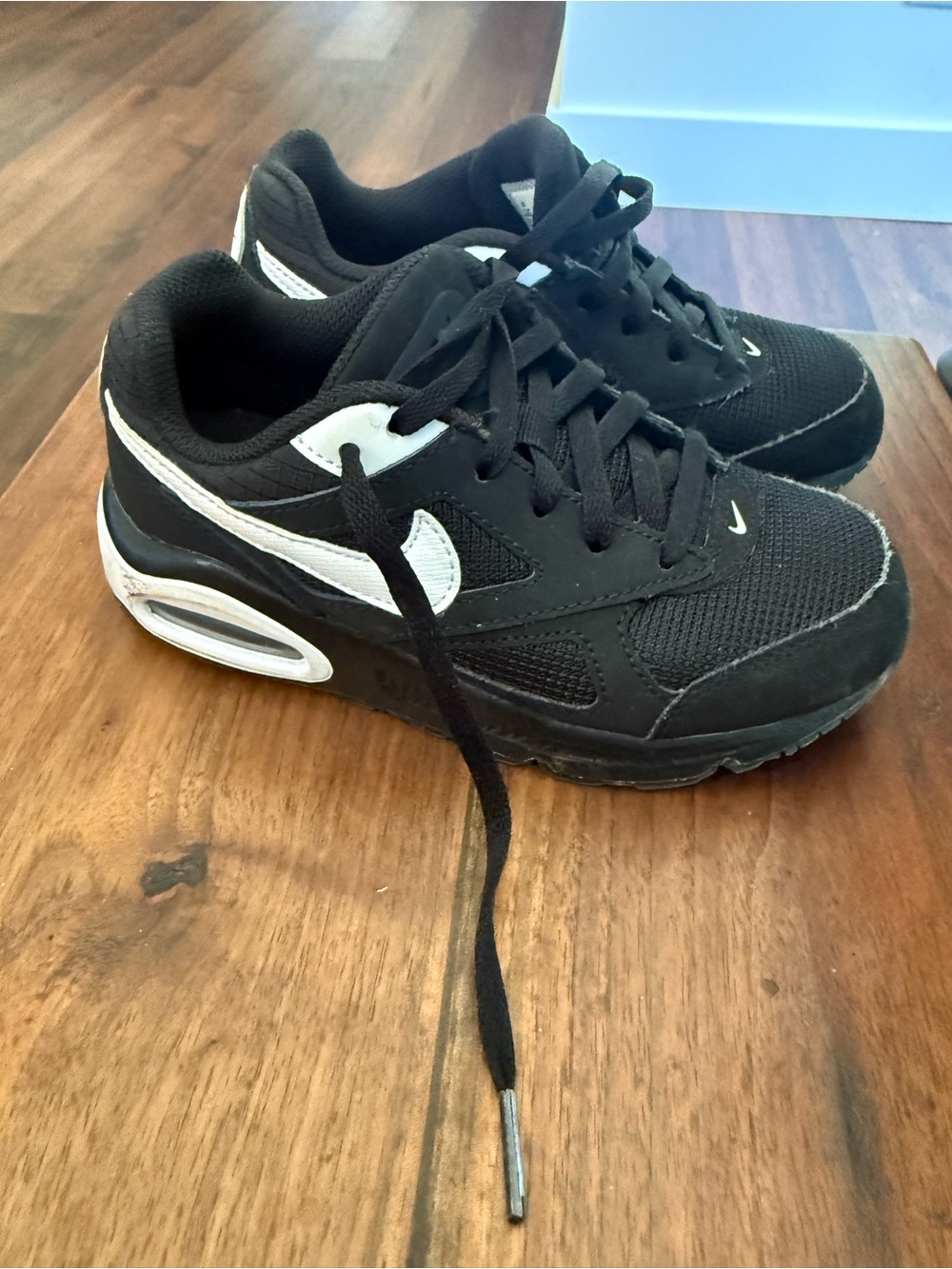 Kids Nike Air Black & White Shoes